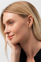 14K Lab Grown Diamond and Peridot Earring Drop