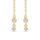 14K Lab Grown Three Stones Earring Drop