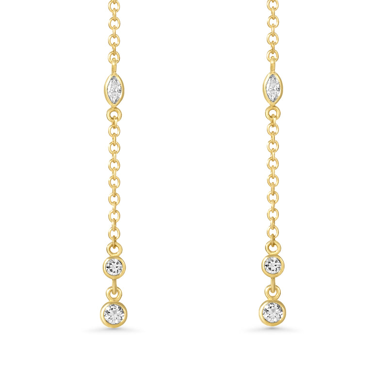 14K Lab Grown Marquise Diamond Earring Drop