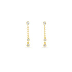 14K Lab Grown Diamonds Long Pear Earring Drop
