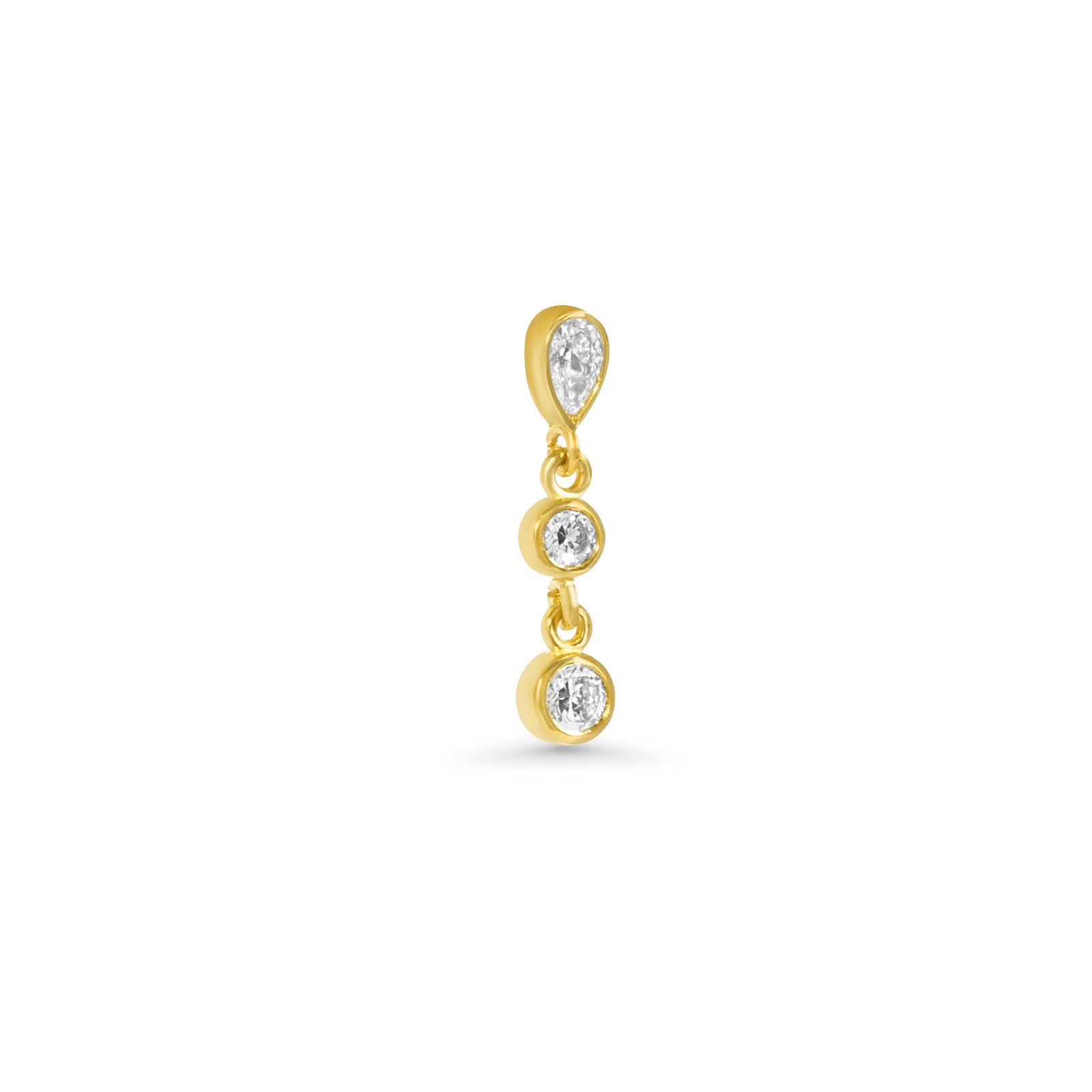 14K Lab Grown Pear Earring Drop