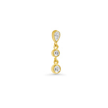 14K Lab Grown Pear Earring Drop