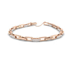 18K Natural Diamond 0.93ct Paper Clip Bracelet