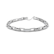 18K Natural Diamond 0.93ct Paper Clip Bracelet