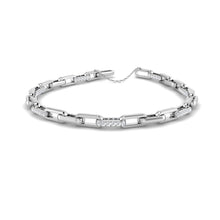 18K Natural Diamond 0.93ct Paper Clip Bracelet