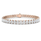 18K Oval Natural Diamond 13.17ct Tennis Bracelet