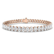 18K Oval Natural Diamond 13.17ct Tennis Bracelet
