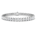 18K Oval Natural Diamond 13.17ct Tennis Bracelet
