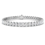 18K Oval Natural Diamond 13.17ct Tennis Bracelet
