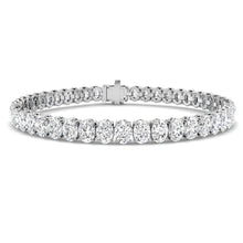 18K Oval Natural Diamond 13.17ct Tennis Bracelet