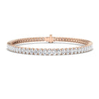 18K Oval Natural Diamond 6.45ct Tennis Bracelet