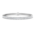 18K Oval Natural Diamond 6.45ct Tennis Bracelet