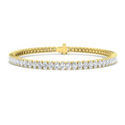 18K Oval Natural Diamond 6.45ct Tennis Bracelet