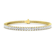 18K Oval Natural Diamond 6.45ct Tennis Bracelet