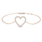 18K Natural Diamond Heart Bracelet