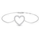 18K Natural Diamond Heart Bracelet