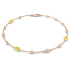 18K Yellow and White Diamond Beaded Station Bracelet