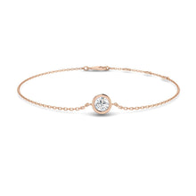 18K Solitaire Bezel Diamond Bracelet