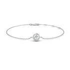 18K Solitaire Bezel Diamond Bracelet