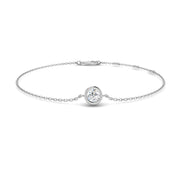 18K Solitaire Bezel Diamond Bracelet