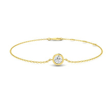 18K Solitaire Bezel Diamond Bracelet