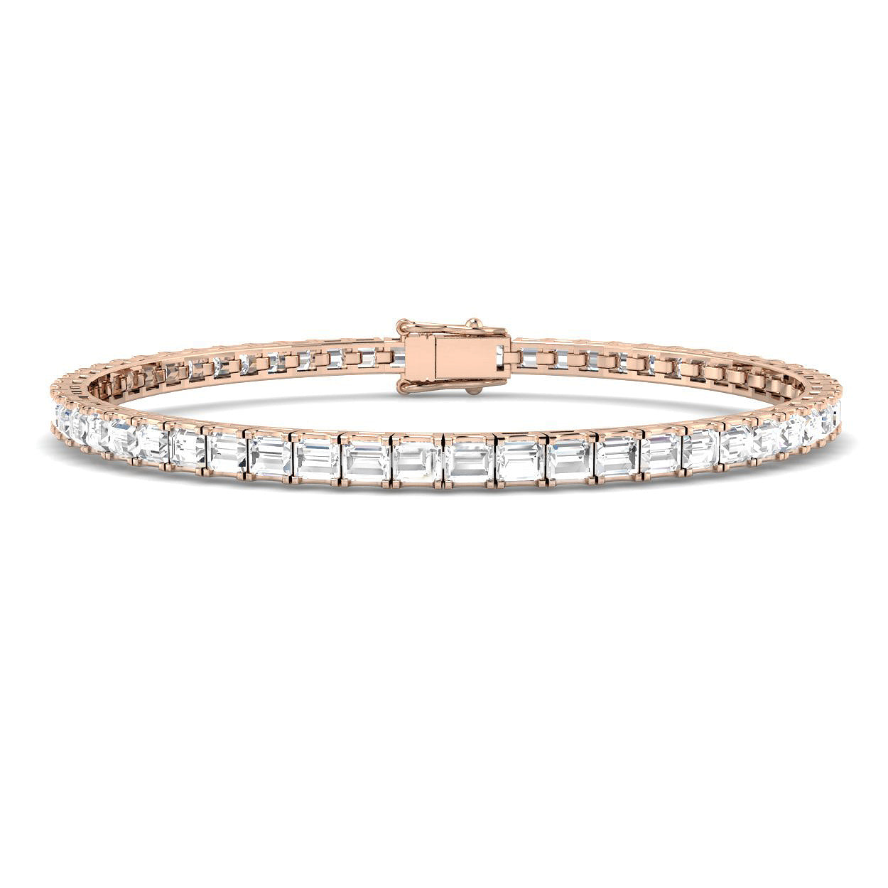 18K Diamond Baguette 4.93ct Tennis Bracelet