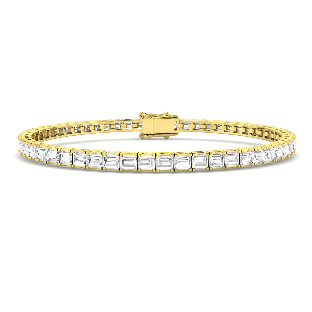18K Diamond Baguette 4.93ct Tennis Bracelet
