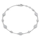 18K Natural Diamond Pave 0.52ct Station Bracelet