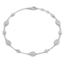 18K Natural Diamond Pave 0.52ct Station Bracelet