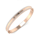 9K Natural Diamond Bangle