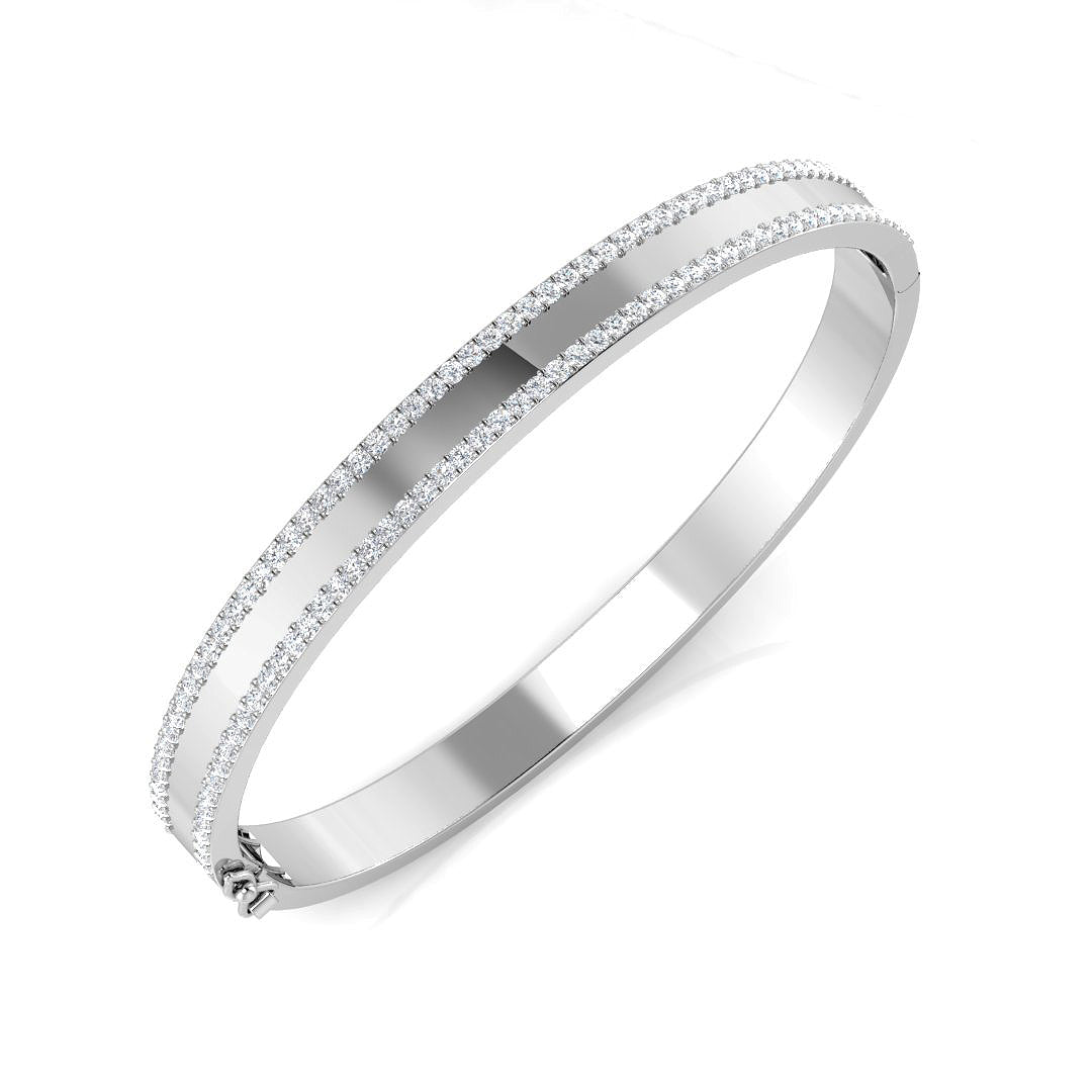 9K Natural Diamond Bangle