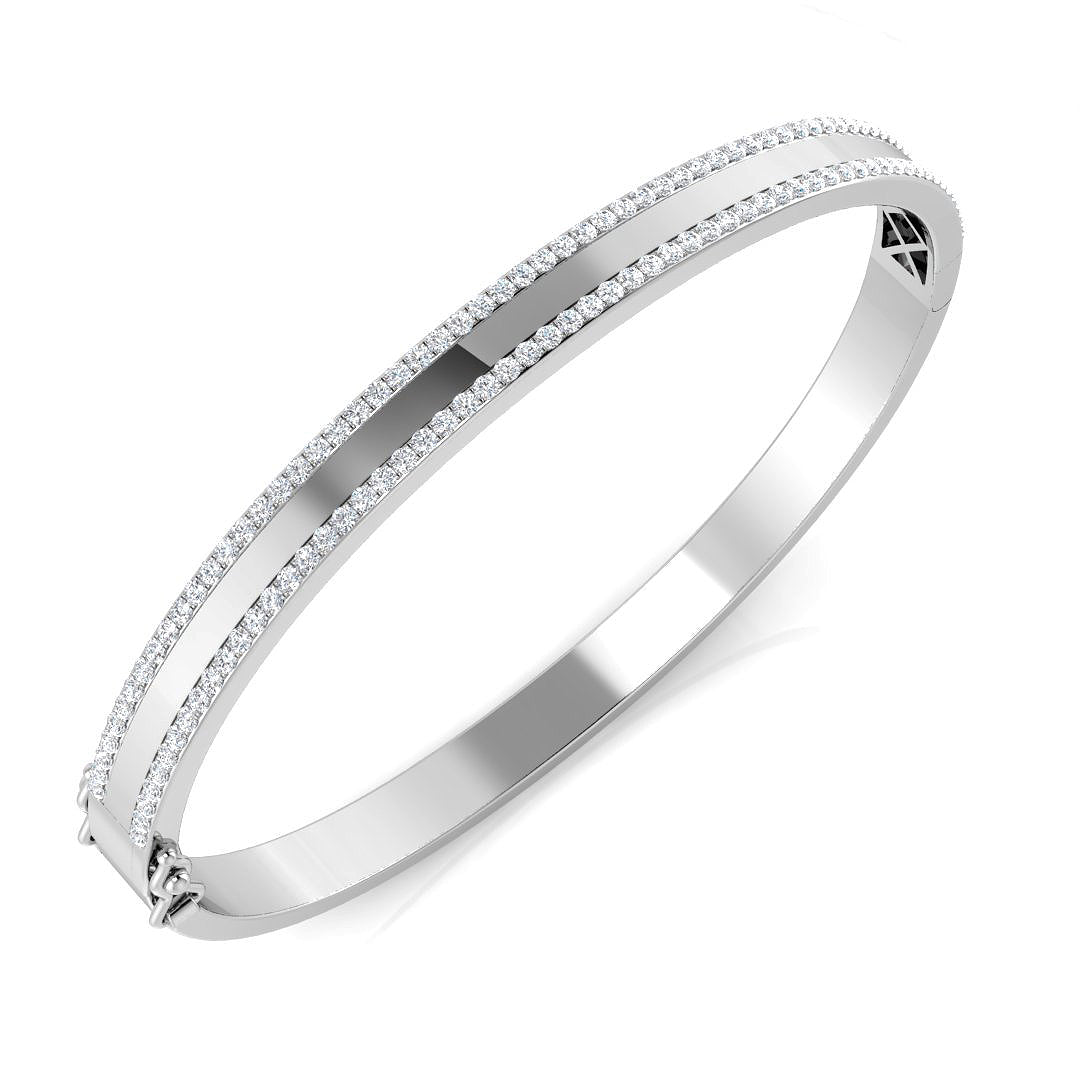 9K Natural Diamond Bangle