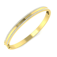 9K Natural Diamond Bangle