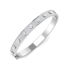 9K Natural Diamond Pave Accented Bangle