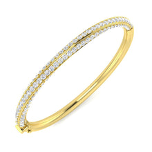 18K Natural Diamond 4.5ct Torque Bangle