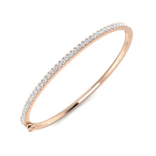 9K Natural Diamond 1.00ct Eternity Hinged Bangle