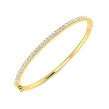 9K Natural Diamond 1.00ct Eternity Hinged Bangle