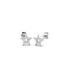 18K Natural Diamond Star Stud