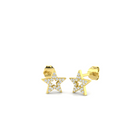 18K Natural Diamond Star Stud