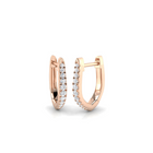 18K Lab Grown Diamond U Shape Hoops