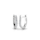 18K Lab Grown Diamond U Shape Hoops