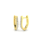 18K Lab Grown Diamond U Shape Hoops