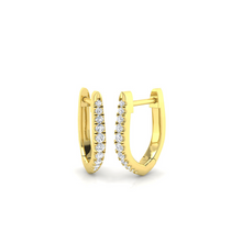 18K Lab Grown Diamond U Shape Hoops
