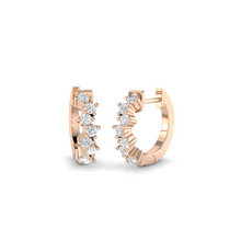 18K Lab Grown Scattered Diamond 0.51ct Hoops