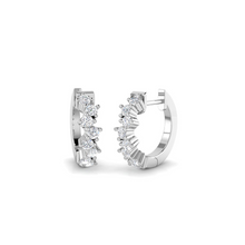 18K Lab Grown Scattered Diamond 0.51ct Hoops