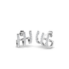 18K Natural Diamond 0.42ct Three Illusion Stack Earring Climber