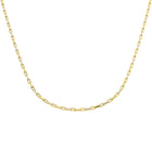 18K Gold and Natural Diamond 2.46ct Paperclip Necklace