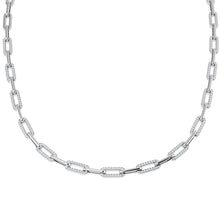 18K Diamond 2.04ct Paperclip Necklace