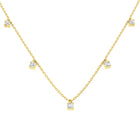 18K Gold and Natural Diamond 0.50ct Dangle Necklace