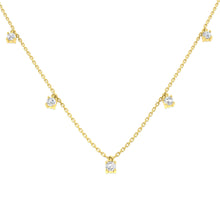18K Gold and Natural Diamond 0.50ct Dangle Necklace
